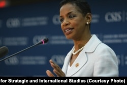 美国民主党众议员唐娜爱德华。(照片来源:战略与国际问题研究中心)