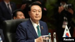 资料照 - 韩国总统尹锡悦2023年9月6日出席在印尼雅加达召开的东盟-韩国峰会。