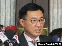 台湾在野党国民党立委江启臣(美国之音张永泰拍摄)