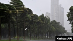 台湾魔羯星期五登陆海南海口市。(2024年9月6日)