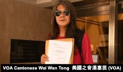 香港社民连前立法会议员梁国雄就一地两检条例入境司法覆核(摄影:美国之音汤惠芸)