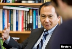 政治学者、《历史的终结?》一书作者福山(2008年10月)