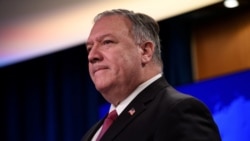 美国国务卿蓬佩奥2020年10月23日在记者会上(路透社)