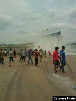 广东罗定市近日万人抗议建造垃圾焚烧厂(网络图片)