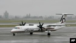 西雅图的塔科马国际机场上地平线航空公司的客机(2018年6月9日)