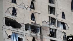 2017年9月19日,墨西哥城发生地震。图为遭到地震破坏的楼房。