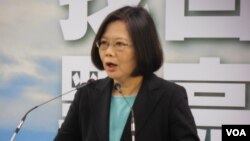 民进党主席蔡英文(美国之音 赵婉成拍摄)