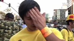 也加入发放T恤行列的何塞·赫尔南德斯是就读洛杉矶大学河边分校的学生 也加入发放T恤行列的何塞·赫尔南德斯是就读洛杉矶大学河边分校的学生