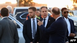 美国国务卿布林肯抵达以色列特拉维夫。(2024年8月18日)