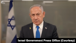 2025年9月8日,以色列总理内塔尼亚胡在空军指挥中心发表讲话,呼吁加沙城居民“离开那里”。