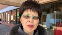 韩国瑜国政顾问团成员、台湾中山大学政治学教授廖达琪2019年12月7日在马里兰州接受美国之音采访(美国之音锺辰芳拍摄)