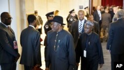 Tổng thống Nigeria Goodluck Jonathan tại Washington, ngày 4/8/2014.