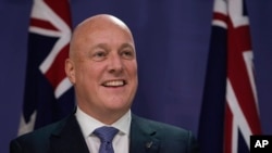 资料图:新西兰总理克里斯托弗·卢克森(Christopher Luxon) (美联社)