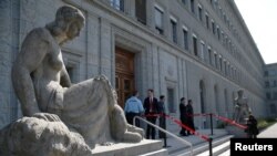 Trụ sở Tổ chức Thương mại Thế giới (WTO) tại Geneva, Thụy Sĩ. (ảnh chụp ngày 12/4/2017.