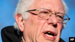 美国民主党总统参选人桑德斯。