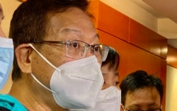 守护大屿联盟召集人谢世杰对上诉委员会驳回7-1游行上诉表示极度失望及遗憾,他呼吁港人7-1穿黑衣表达不满,捍卫公民社会发声的机会 (美国之音/汤惠芸)