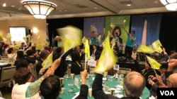 “蔡英文总统连任华府后援会”2019年10月19日举行造势活动(美国之音锺辰芳拍摄)