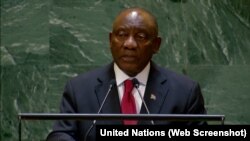 南非总统西里尔·拉马福萨(资料照片)。