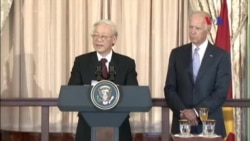 TBT Nguyễn Phú Trọng phát biểu tại buổi tiếp đãi ở Bộ Ngoại giao Mỹ TBT Nguyễn Phú Trọng phát biểu tại buổi tiếp đãi ở Bộ Ngoại giao Mỹ