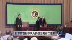 日本前高官称安倍二战声明于事无补 日本前高官称安倍二战声明于事无补