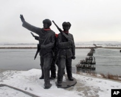 50年代初,中国军队曾从这里跨过鸭绿江,支援朝鲜作战(资料照片)