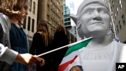 美国人星期一庆祝哥伦布日