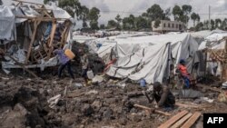 This photograph taken on May 6, 2024 shows a shelter that was destroyed on Friday May 3, 2023.