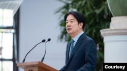 中国《反分裂国家法》实施20年前夕,台湾总统赖清德首次在官方场合明确将中国定义为“境外敌对势力”。(取自台湾总统府)