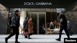 意大利奢侈品牌杜嘉班纳在上海的一家商店(2018年11月22日)