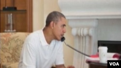 美国总统奥巴马与他国元首通话讨论乌克兰局势(VOA视频)