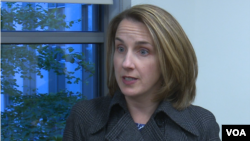 防务专家伊格琳2017年11月21日接受美国之音专访。(美国之音黎堡摄)