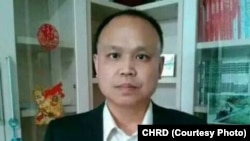 被秘密判刑的北京人权律师余文生(中国人权捍卫者提供)