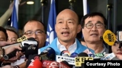 高雄市长韩国瑜10月15日宣布请假三个月,全力投入2020台湾总统大选。 (韩国瑜竞选办提供)