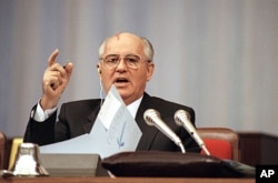 1991年9月4号,苏联领导人戈尔巴乔夫在一次改革会议上讲话(资料照)