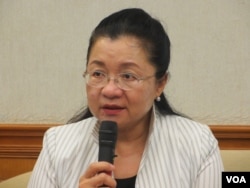 台湾在野党民进党立委田秋蓳(美国之音张永泰拍摄)