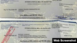 Hai tờ hối phiếu của ông Rafael Vazquez Flores (Ảnh: VNExpress)