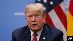 Tổng thống Hoa Kỳ Donald Trump phát biểu tại G20 Argentina, ngày 1/12/2018.