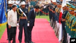 2017年1月12日日本首相安倍晋三到访菲律宾。