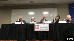 美中政策基金会举办蔡英文上任一百天研讨会(美国之音钟辰芳拍摄)