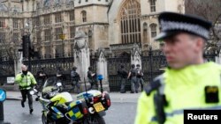 英国武装警察对议会大厦的袭击作出反应*2017年3月22日)