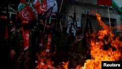 Biểu tình tại dải Gaza phản đối quyết định công nhận Jerusalem là thủ đô của Israel, ngày 7/12/2017.