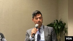 资料照:被任命为美国白宫国家安全委员会亚洲事务资深主任的简以荣。(2024年12月12日,美国之音锺辰芳拍摄)