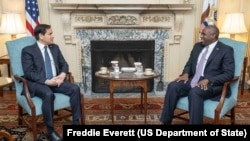 资料照片:美国国务卿马尔科·卢比奥(Marco Rubio)与英国外交大臣大卫·拉米(David Lammy) 2025年2月27日在华盛顿举行会晤。(照片来源:美国国务院)