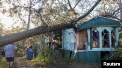 热带低气压“海伦妮”给美国东南部大片区域带来。(路透社:2024年9月27日)