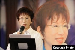 国民党总统候选人洪秀柱(美国之音杨明拍摄)