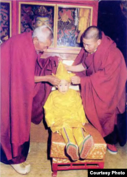 5岁男童坚赞诺布中签。(李江琳提供)