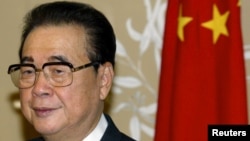 资料照:曾任中共中央政治局常委、中国总理职务的中国领导人李鹏