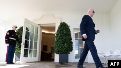 在特朗普赢得总统选举后,美国现任总统拜登离开椭圆形办公室,前往华盛顿特区白宫玫瑰园向全国发表演说。(法新社:2024年11月7日)