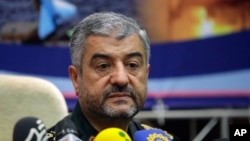伊朗革命卫队指挥官贾法里在德黑兰出席一个记者会。(2017年9月16日)
