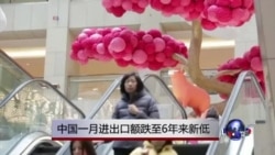 中国一月进出口额跌至6年来新低